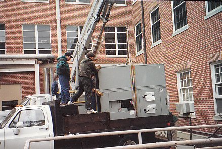 Unloading the new machine