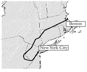 Flight path of United Airlines Flight 175