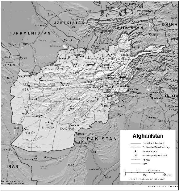 map of Afghanistan