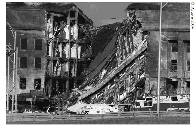 The Pentagon, after being struck by American Airlines Flight 77