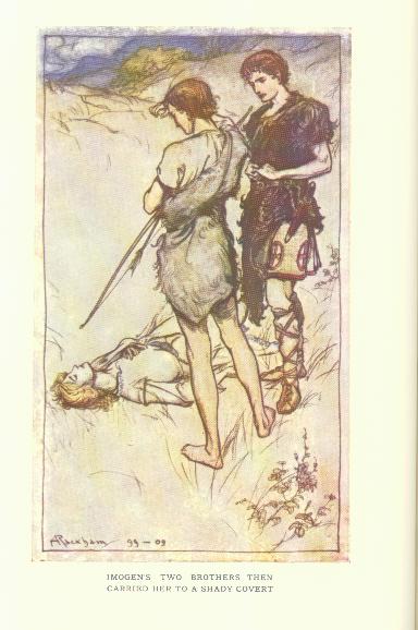 [Imogen carried to a shady covert]