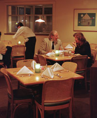 Dining room at Pyewacket is intimate and spacious
