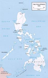 Map of the Philippines with Palawan
