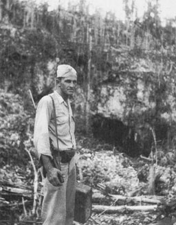 Figure 23. The author collecting specimens.