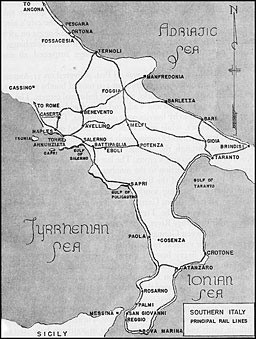 Southern Italy: Principal Rail Lines