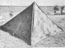Figure 26.--Four shelter quarters pitched as a pyramidal tent