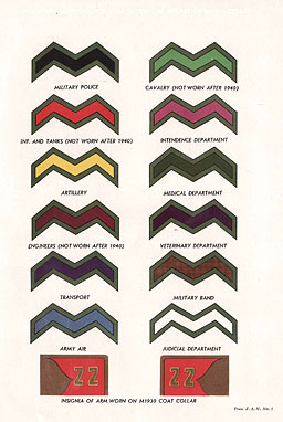 PLATE VIII--INSIGNIA OF ARM WORN ON BREAST OF M1938 COAT