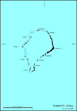 Map: Funafuti Atoll, Ellice Islands