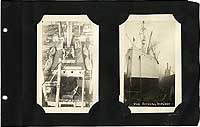 Album S-583 page 3: Two views of USS Scranton: one looking down on her deck from the mainmast; the other showing her in drydock