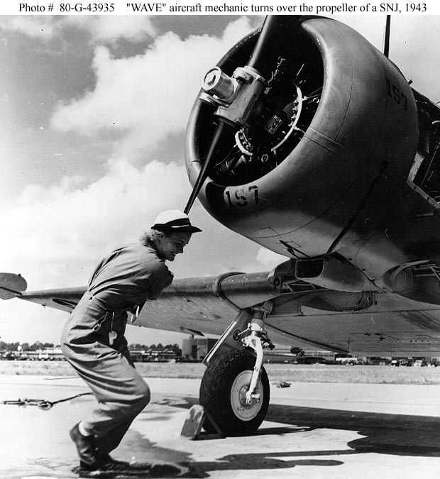 Women and the U.S. Navy -- WWII era WAVES -- Aviation Machinist's