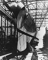 Photo # 80-G-426885:  Launching of USS Topeka, 19 August 1944