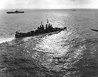 Photo # 80-G-431077:  USS Vincennes underway with the Third Fleet in Philippine waters, December 1944