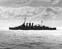 Photo # 80-G-78946:  HMAS Australia at sea in the south Pacific, August 1943