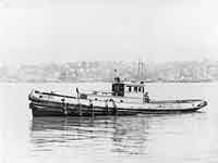 Photo # NH 41607:  Motor Tug No. 95 early in her career.