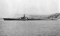 Photo # NH 42273:  USS Tang off the Mare Island Navy Yard, 2 December 1943