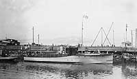 Photo #  NH 42449:  U.S. Coast Guard Cutter Swift at San Francisco, California.  She was previously the civilian motor boat Broadbill and USS Broadbill