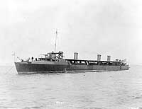 Photo # NH 43761-A:  USS Worden at anchor, possibly in the Hampton Roads area in 1907