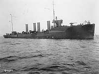 Photo # NH 43763:  USS Smith at anchor, 1910