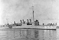 Photo # NH 45725:  USS Moody in harbor, circa 1920-1922