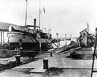 Photo # NH 46169:  USS Mindoro hauled out at the Cavite Navy Yard, 1899