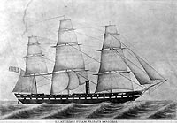 Photo # 46247:  USS Merrimack, drawing by G.G. Pook