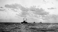 Photo # NH 45400:  U.S. Navy converted yachts and other small ships en route from Bermuda to the Azores, November 1917