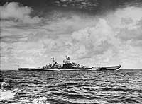 Photo # NH 50202:  USS Missouri wearing Camouflage Measure 32, Design 22D, circa August 1944.
