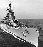 Photo # NH 50354:  USS Pittsburgh underway during the middle 1950s