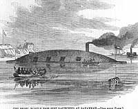 Photo # NH 51961: 1863 engraving, probably intended to depict CSS Savannah