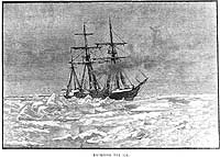 Photo # NH 52001:  Jeannette enters the Arctic ice, 6 September 1881