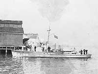 Photo # NH 53475:  USS Idealia underway in port, circa 1918