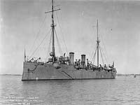 Photo # NH 54427:  Minelayer Baltimore in Hampton Roads, Virginia, 10 Dec. 1916