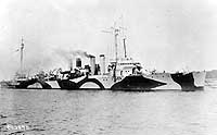 Photo # NH 55001:  USS Caldwell in pattern camouflage, 1918.