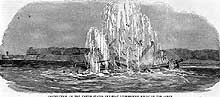 Photo # NH 55305:  Destruction of USS Commodore Jones by a Confederate mine, 6 May 1864.