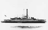 Photo # NH 55306:  USS Commodore McDonough in a harbor, during the Civil War.