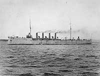 Photo # NH 56392:  USS Birmingham underway in 1908