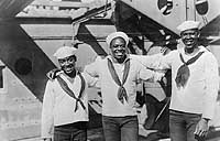 Photo # NH 56659:  Mess Attendants on board USS Bushnell during World War I