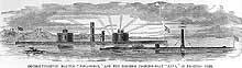 Photo # NH 58791:  USS Napa and USS Monadnock.  Civil War era engraving