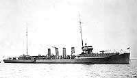 Photo # NH 59880:  USS Balch at anchor, circa 1915-1916