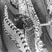 Photo # NH 59971:  Inspection of USS S-40's crew, 1935
