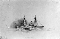 Photo # NH 60648:  USS Metacomet.  Artwork by Xanthus Smith, 1864