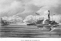 Photo # NH 61859:  USS Commodore Hull in action at Plymouth, N.C., 29 October 1864.