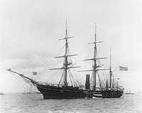 Photo # NH 63150: USS Enterprise anchored off New York City during the early 1890s