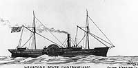 Photo #  NH 63857:  Steamship Keystone State.  Watercolor by Eric Heyl