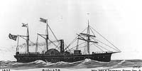 Photo # NH 63864:  Steamship Augusta.  Artwork by Erik Heyl