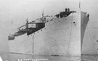 Photo # NH 65092:  S.S. West Lashaway afloat immediately after launching, at Seattle, Washington, 12 September 1918