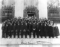 Photo # NH 65457: Personnel of the Office of the Chief Cable Censor, Washington, D.C., during World War I.  Several Yeomen (F) are among those present