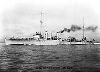 Photo # NH 66725:  USS McKee underway, probably during builder's trials in the San Francisco Bay area, circa summer 1918