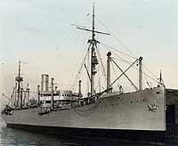 Photo # NH 74665-KN:  Color-tinted photograph of USS Rappahannock in port, circa 1922-1924