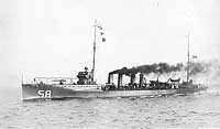 Photo # NH 76067-A:  USS Conyngham underway, circa 1919